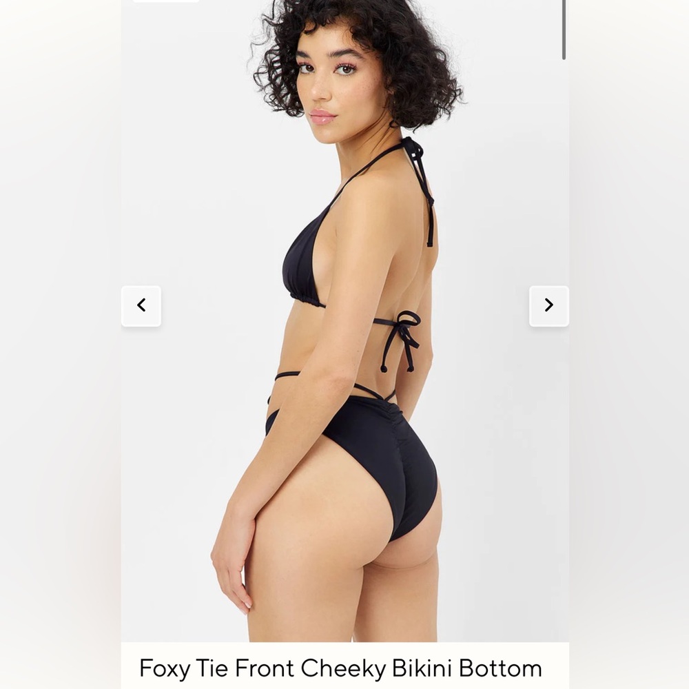 Beautiful blue Frankie’s bikini! Pictured is the same bikini in black.